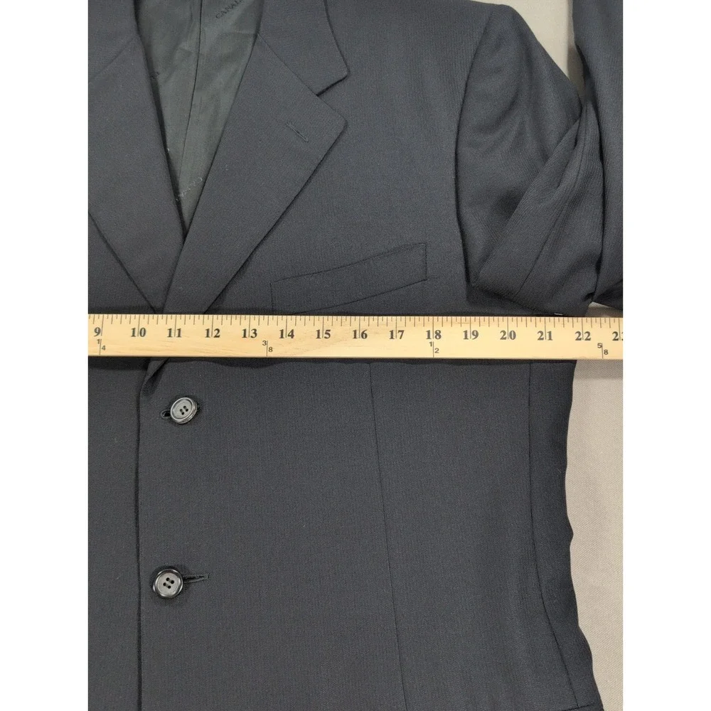 Canali Exclusive Collection Suit Mens 42R Black Super 150s Wool Italy Luxury 2pc